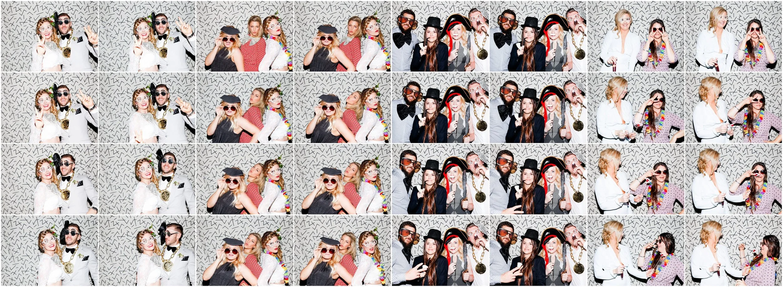 Sydney wedding photo booth - zig zag backdrop