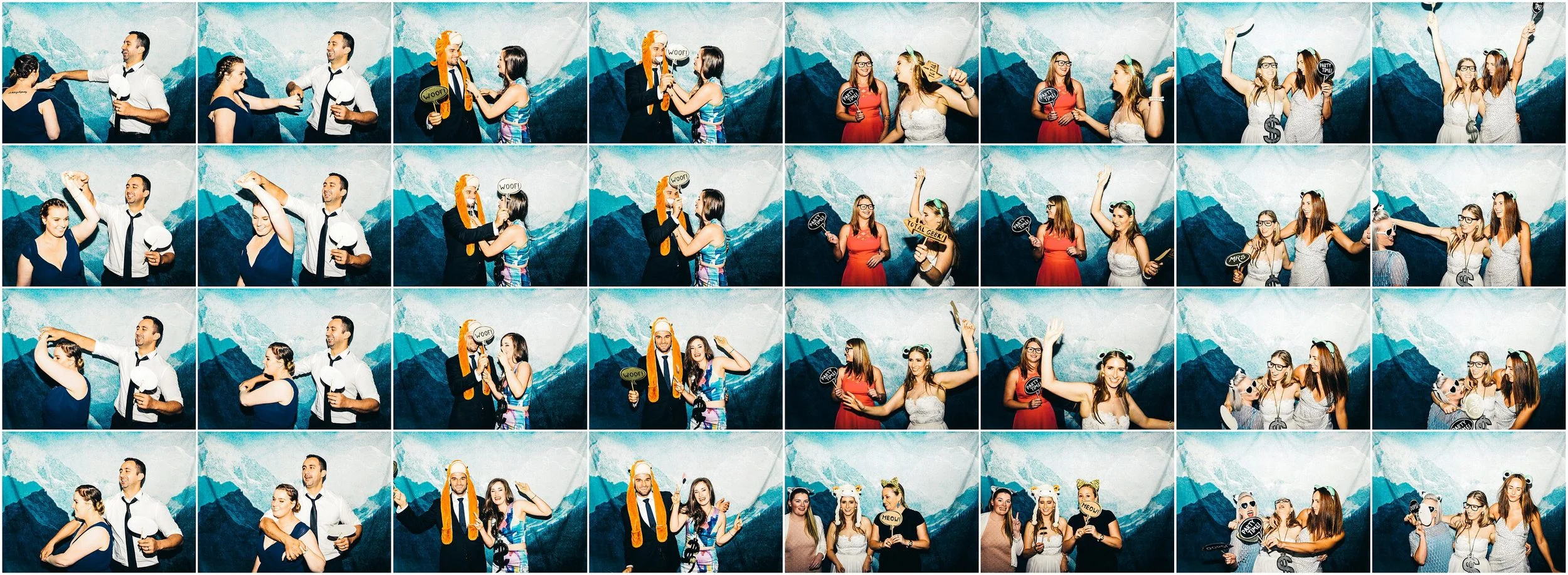 Sydney wedding photo booth - mountain backdrop