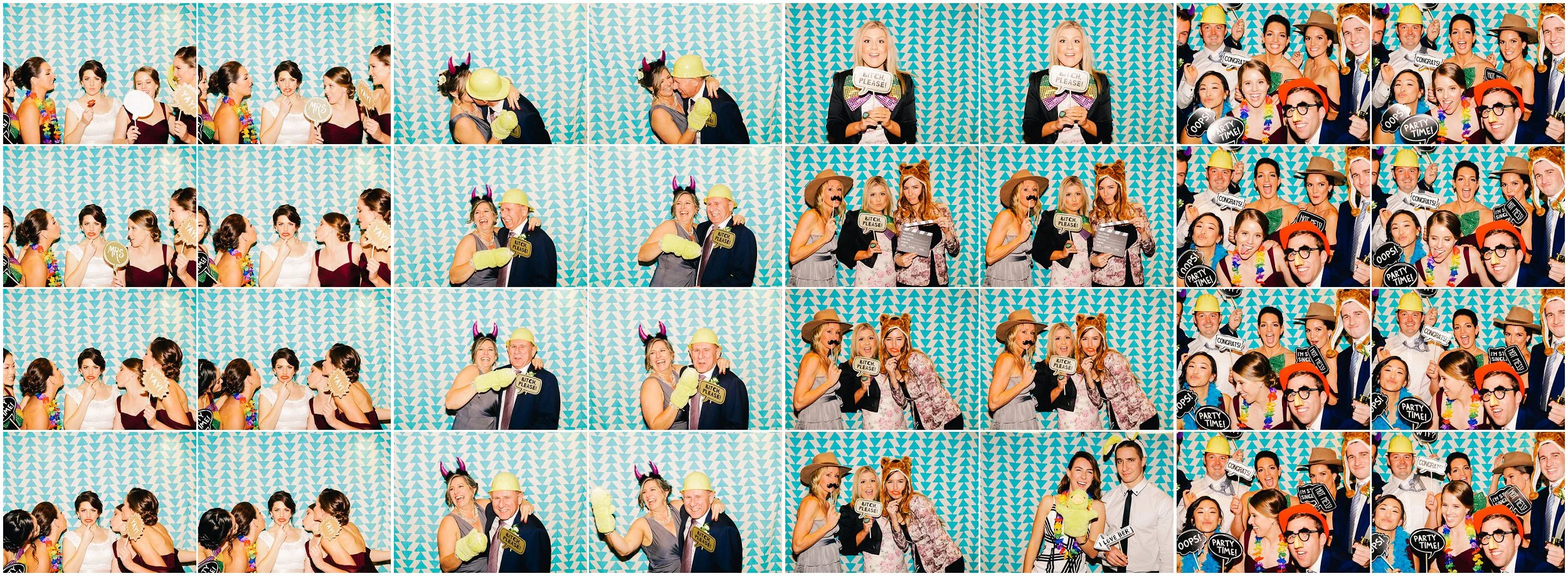 Sydney wedding photo booth - triangles backdrop