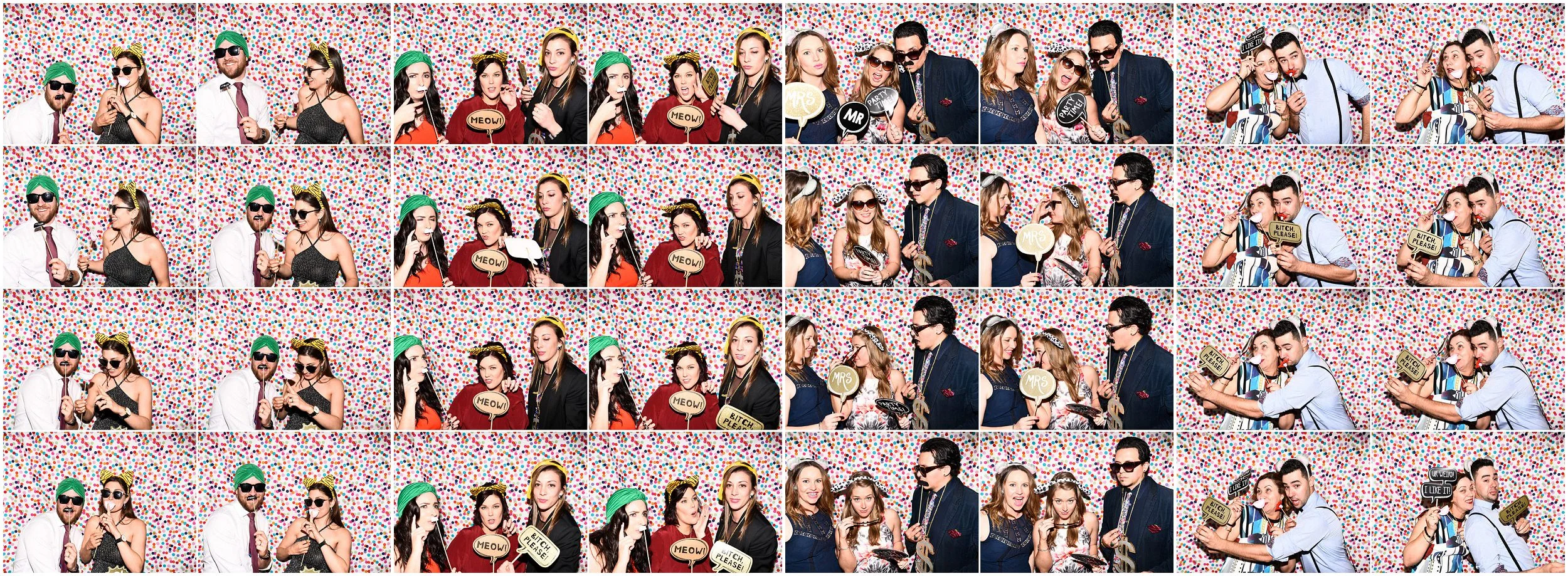 Sydney wedding photo booth - confetti backdrop