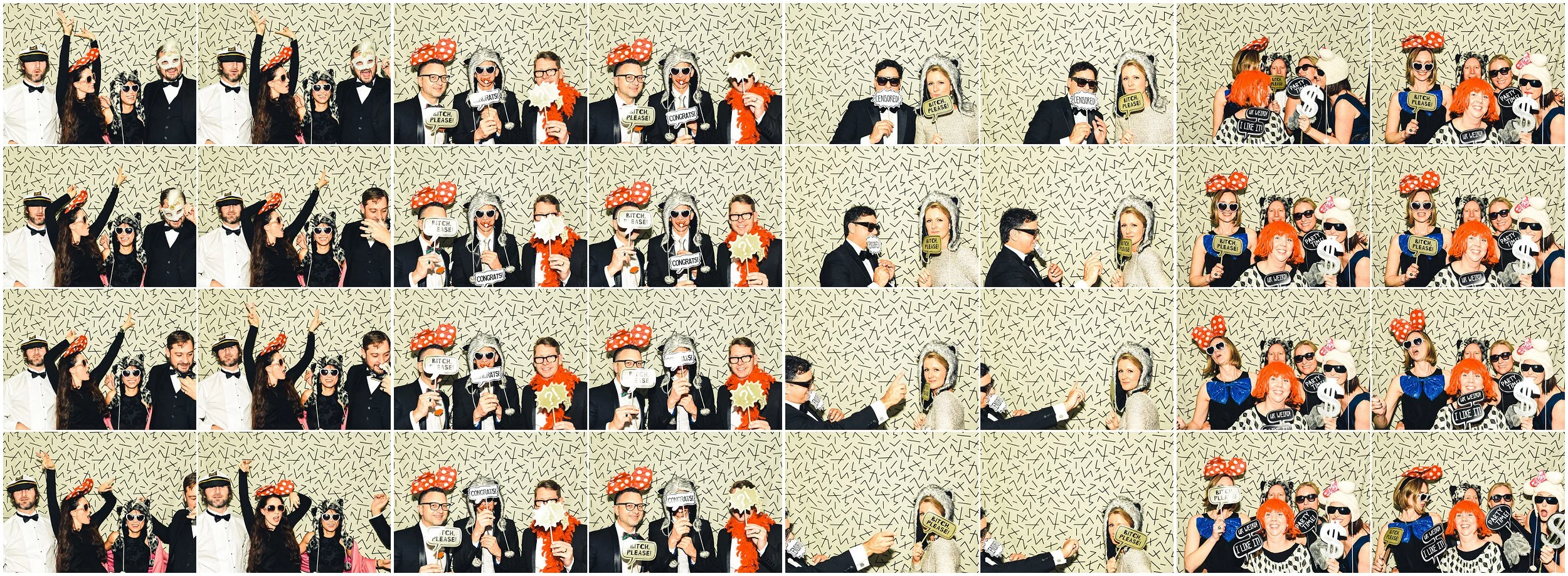 Sydney wedding photo booth - zig zag backdrop