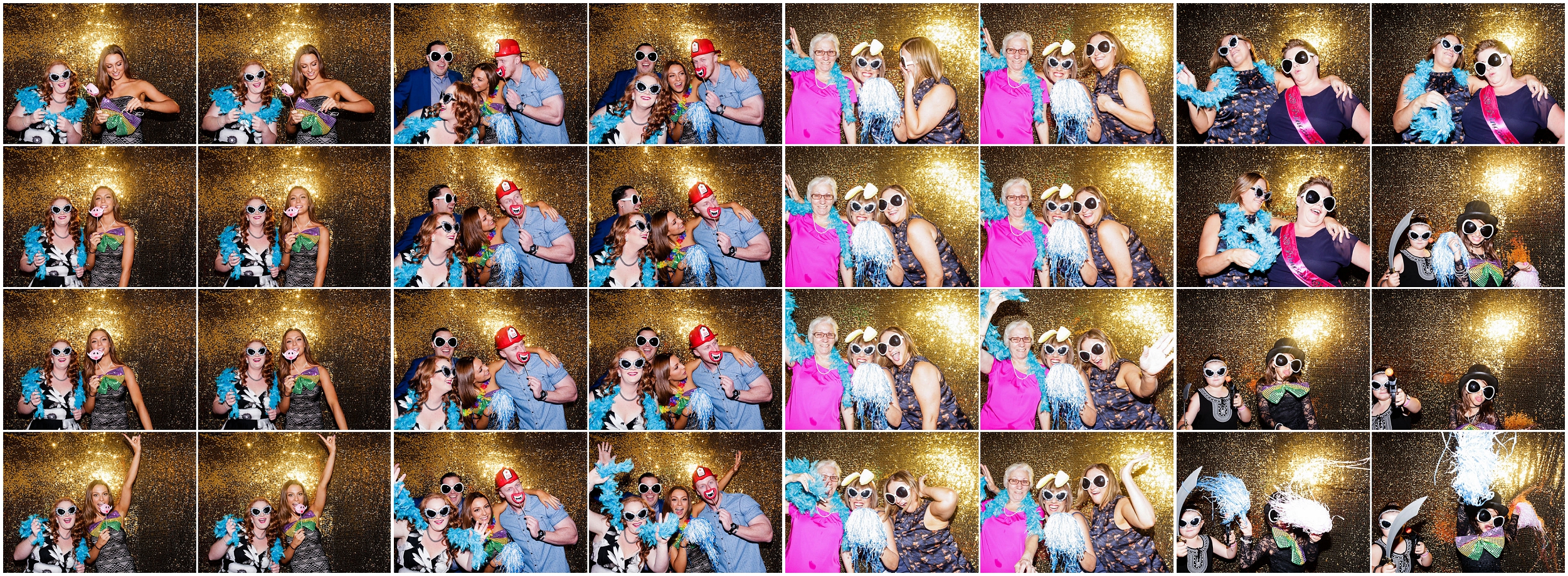 Sydney birthday party photo booth - gold glitter backdrop