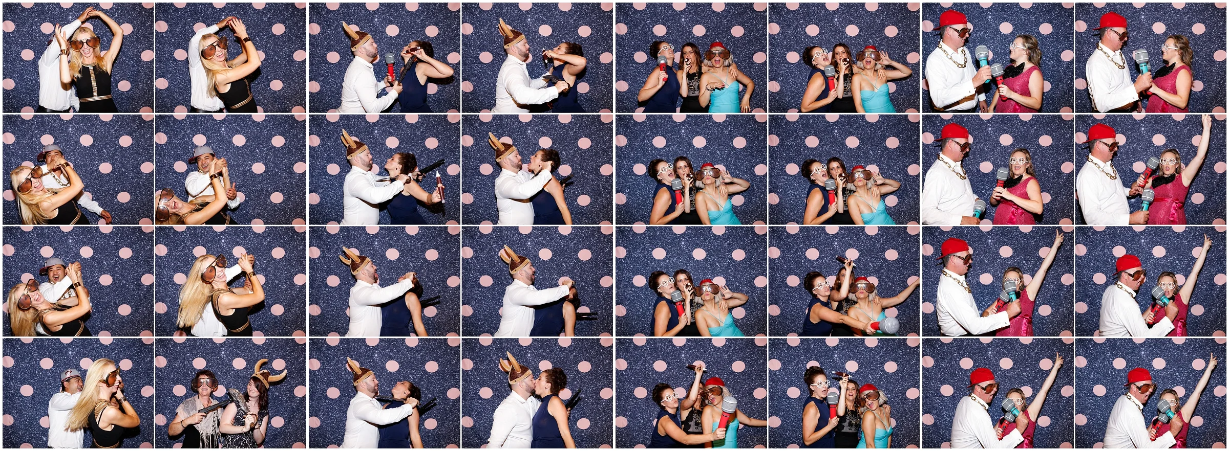 Vanessa's Koskela photo booth - pink spot glitter backdrop
