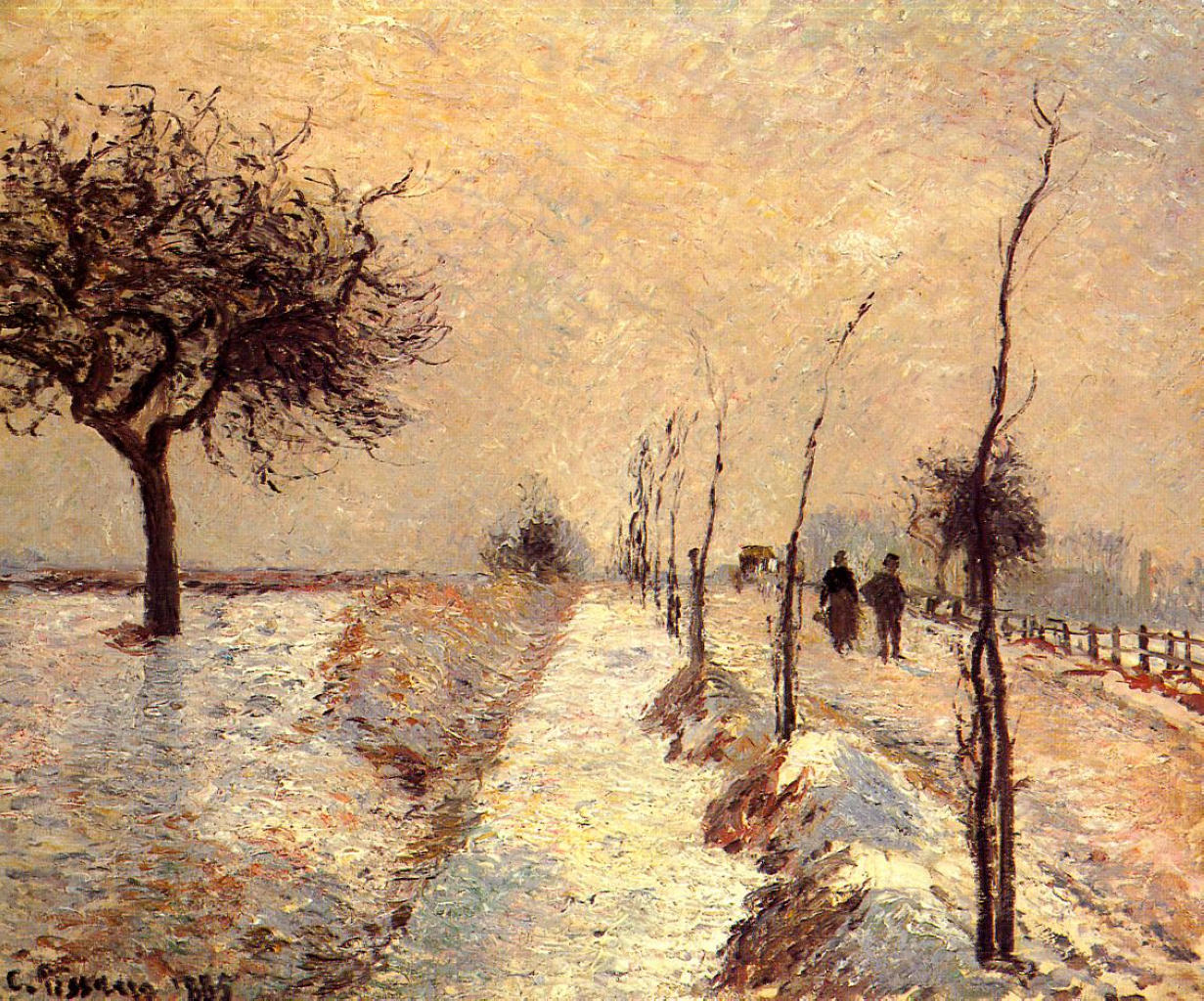 Road at Eragny, Winter - Camille Pissarro (Image: www.wikiart.org)