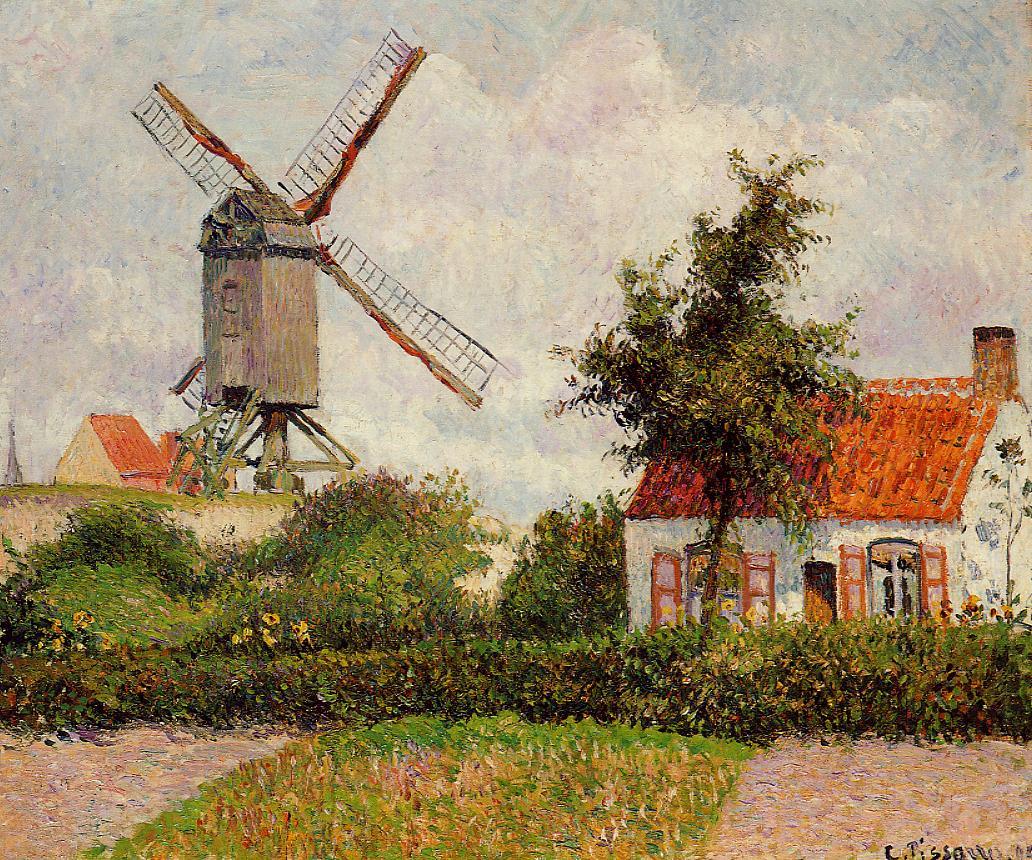 Windmill at Knokke, Belgium - Camille Pissarr0 (Image:www.wikiart.org)