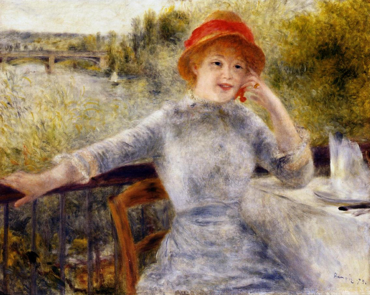 Alphonsine Fournasie on the Isle of Chatou - Pierre-Auguste Renoir (Image: www.wikiart.org)