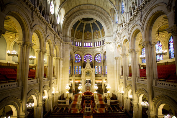 Grande Synagogue de la Victoire - Image: Ed Alcock for the New York Times Located in Paris, this building began construction in 1867 and contains a wonderful number of details including a series of 12 stained glass windows representing the Tribes of Israel. 
