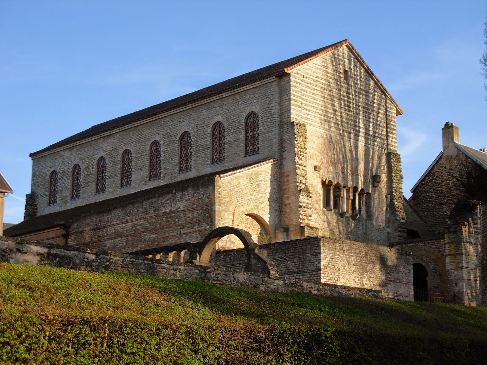 Saint Pierre aux Nonnains Basilica - Image: aladecouvertedenotrepatrimoine.blogspot.com One of the oldest churches in all of Europe, this basilica in Metz, France was originally built as a Roman gymnasium in 380 AD, then converted to a church in the 7th Century. It later became a warehouse and, in 1970, was transformed into a concert hall and exhibition space.