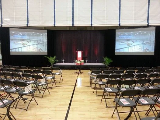 Screens, Stage, Sound and Lighting at the South Shore YMCA Grand Opening Ceremonies!