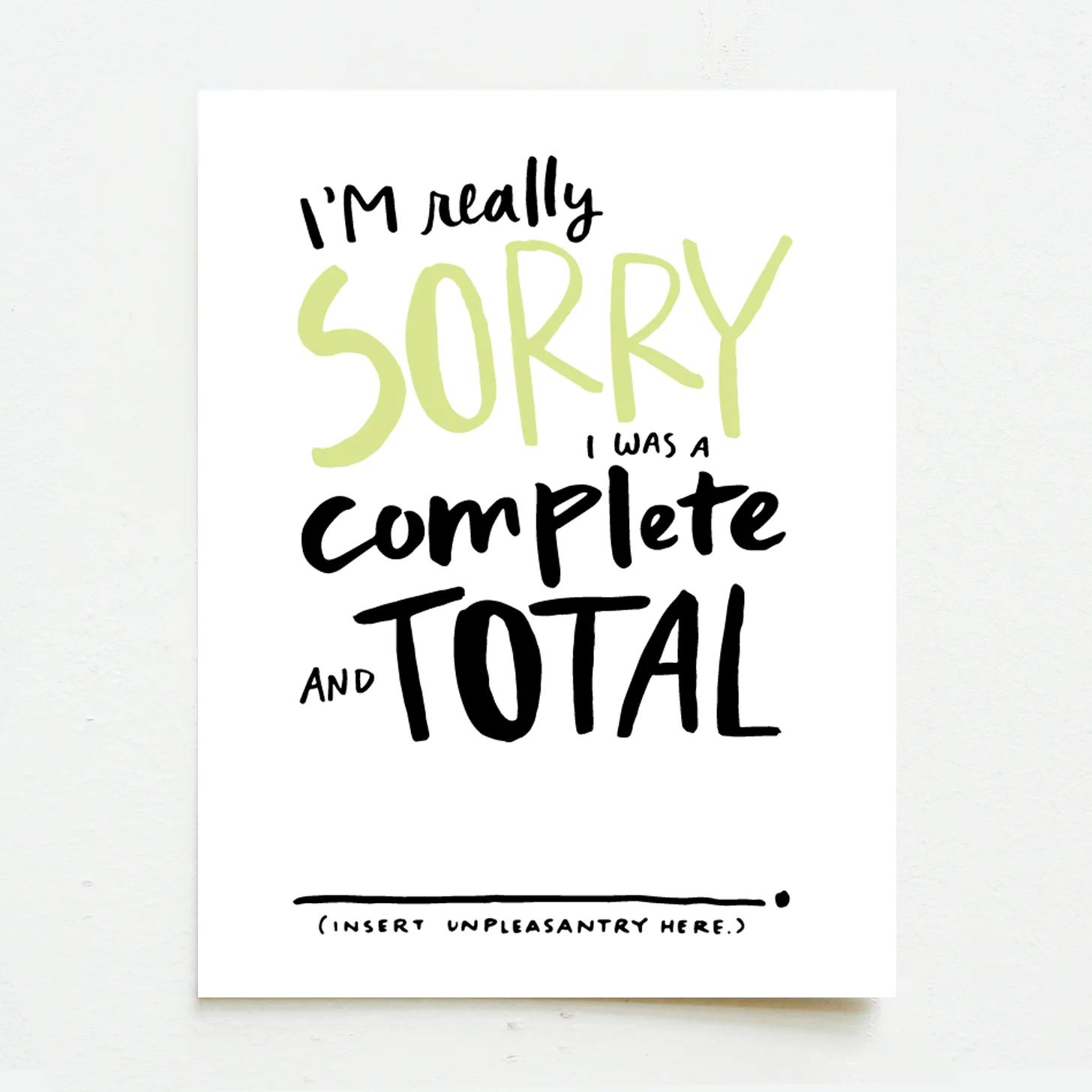 Sorry Fill-in-the-Blank