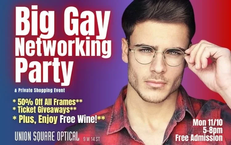 Mon 11/10: BIG Gay Networking Party and Private Shopping Event