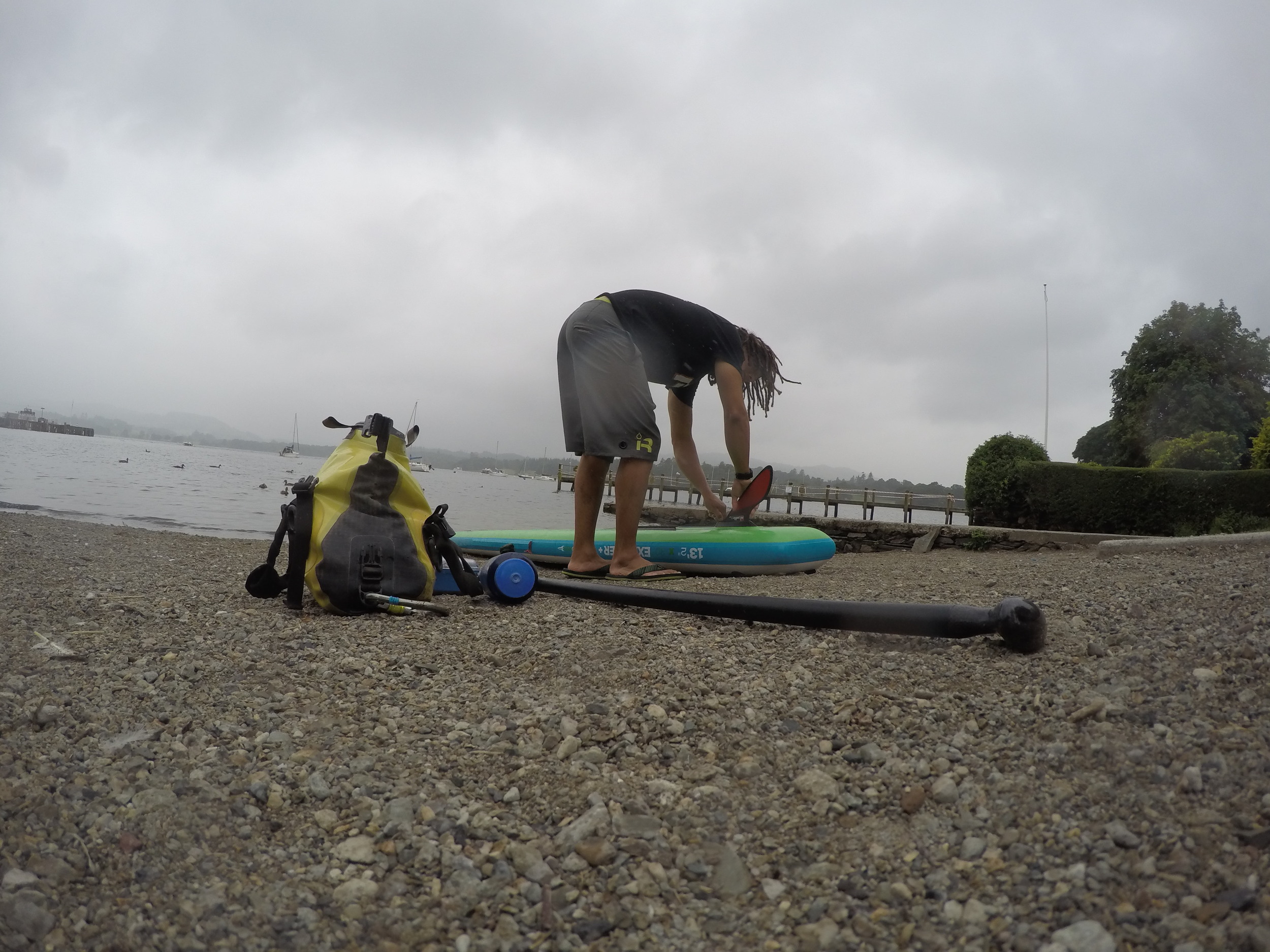 Removing the fin, deflation and roll away only takes about 5 minutes