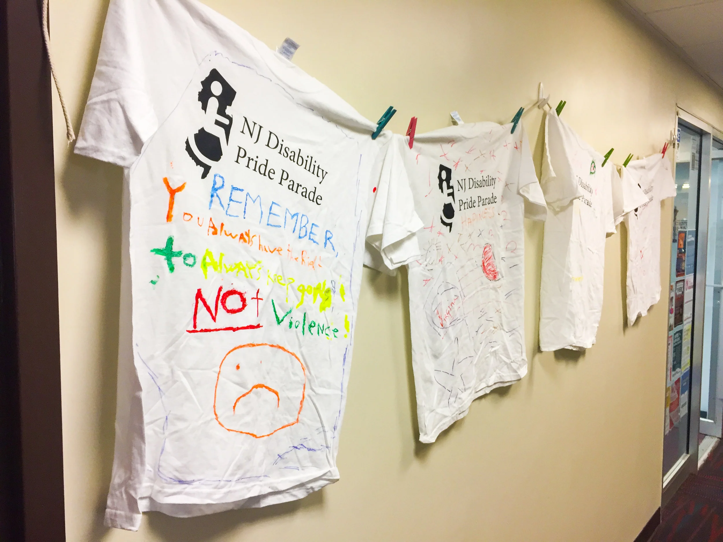 Decorating Shirts for the Clothesline Project Alliance Center for