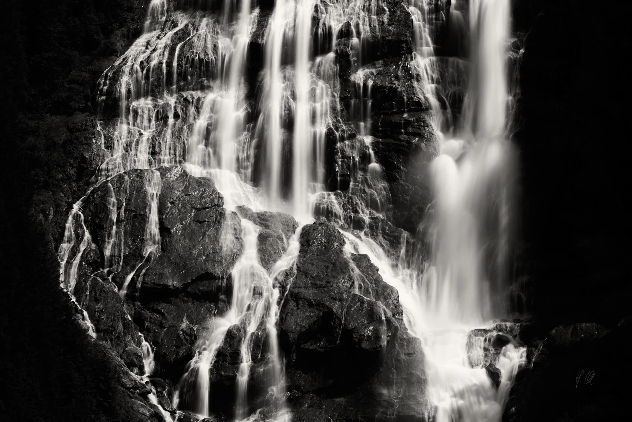 Waterfalls Stubai valley in Tyrol