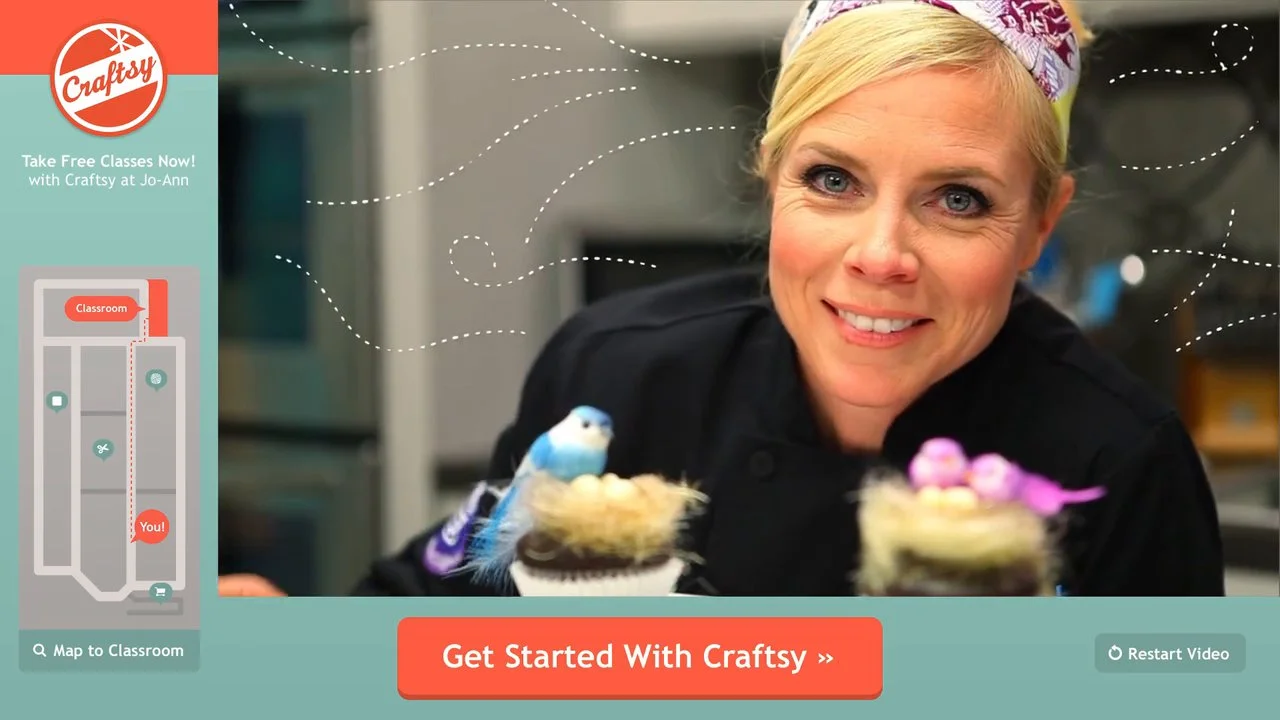 Jo-Ann Craftsy Classroom kiosk vid