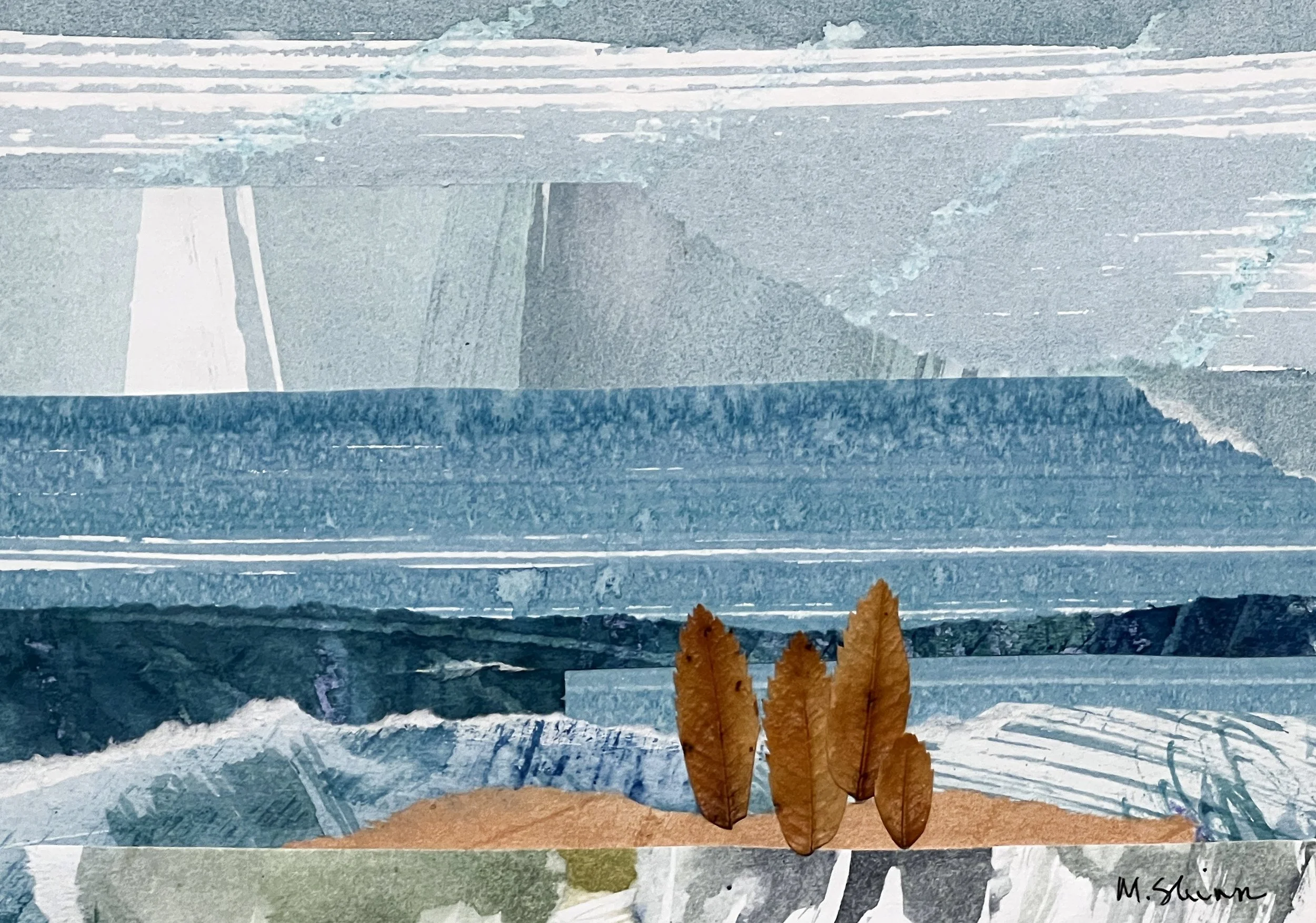 Merridy Shinn, Ocean Breeze, collage, 4.5 x 6.5, $225.jpg