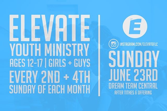 Elevate is back.. Back again , Vistors &amp; Members Of @theflchurch Meet us in the Life Caf&egrave; after Tithes &amp; Offering (10:45ish, 10:50ish) for fun games, an Jesus.