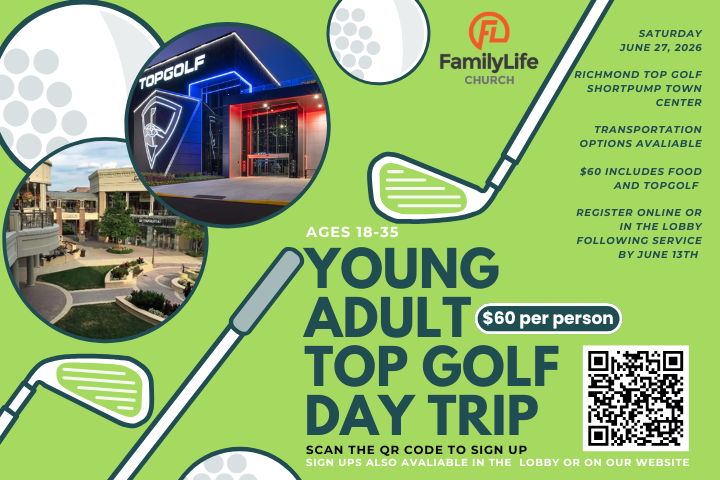 Young Adults (Ages 18-35) - Top Golf Day Trip