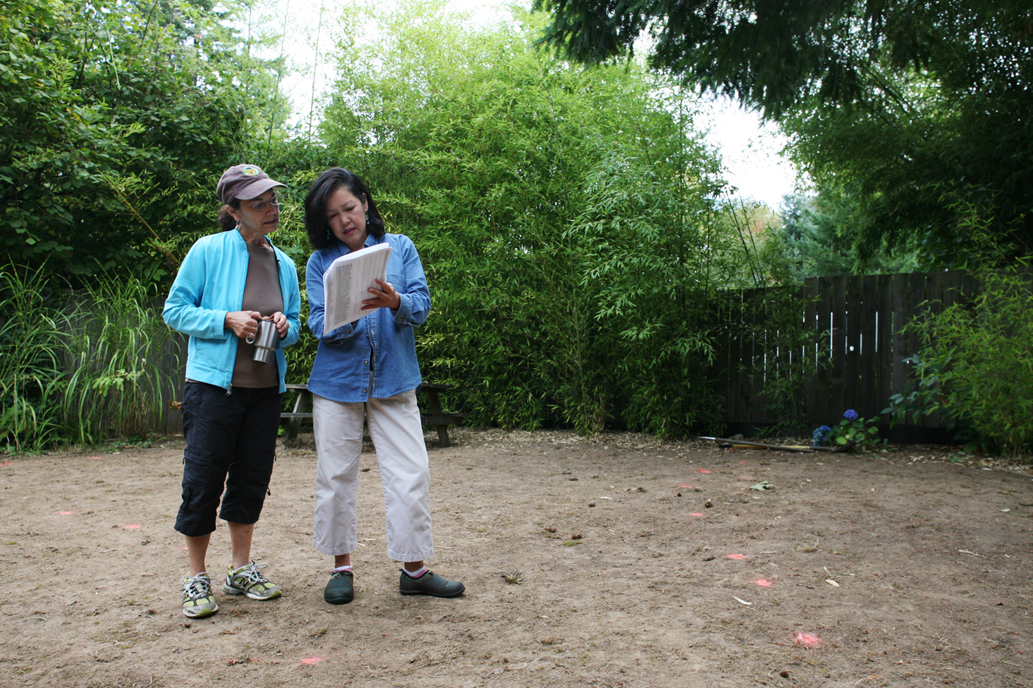 After removing the old grass. Giving Peg additional plant ideas.
