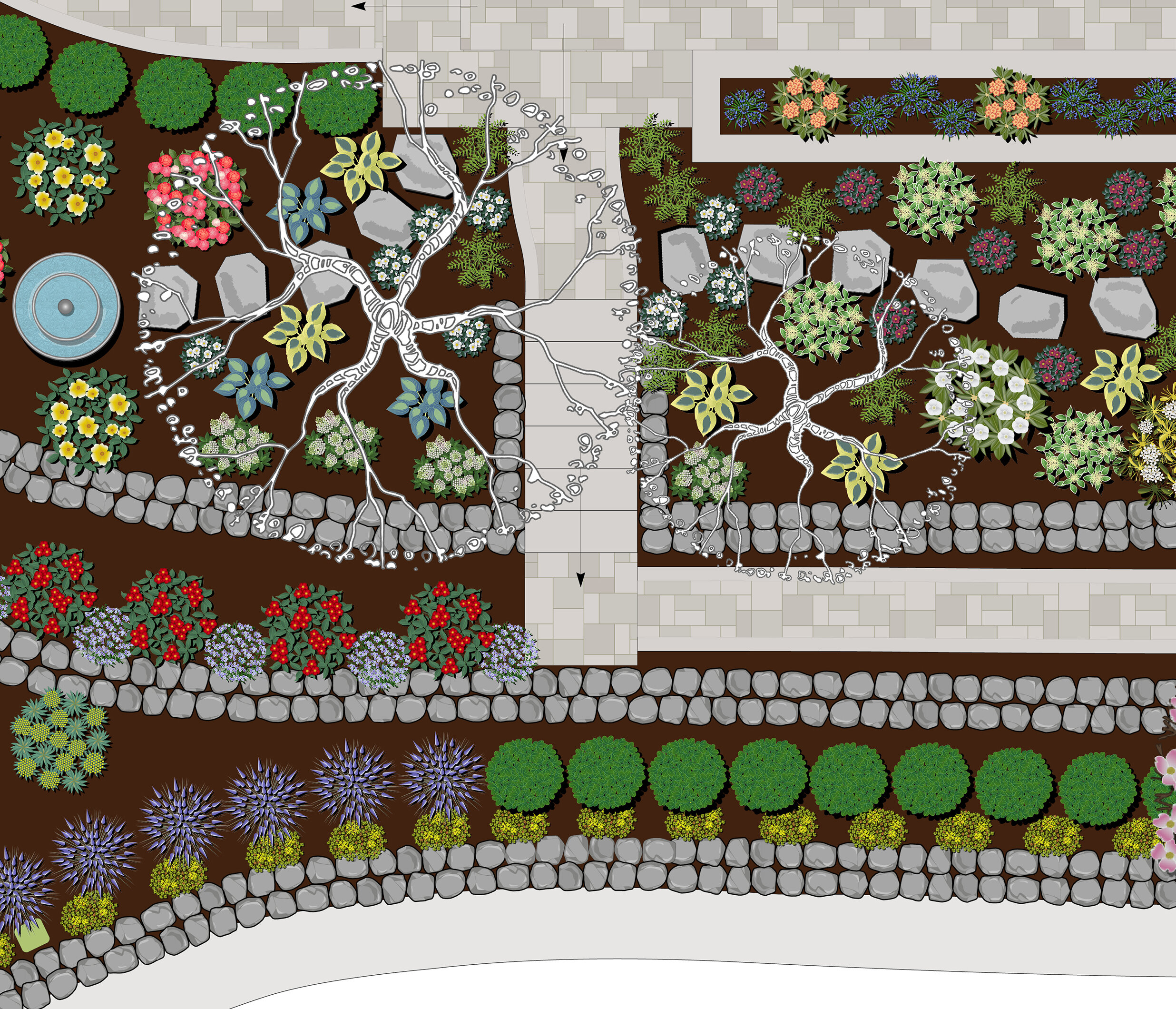 Keller Garden Design Drawing, Portland, Oregon