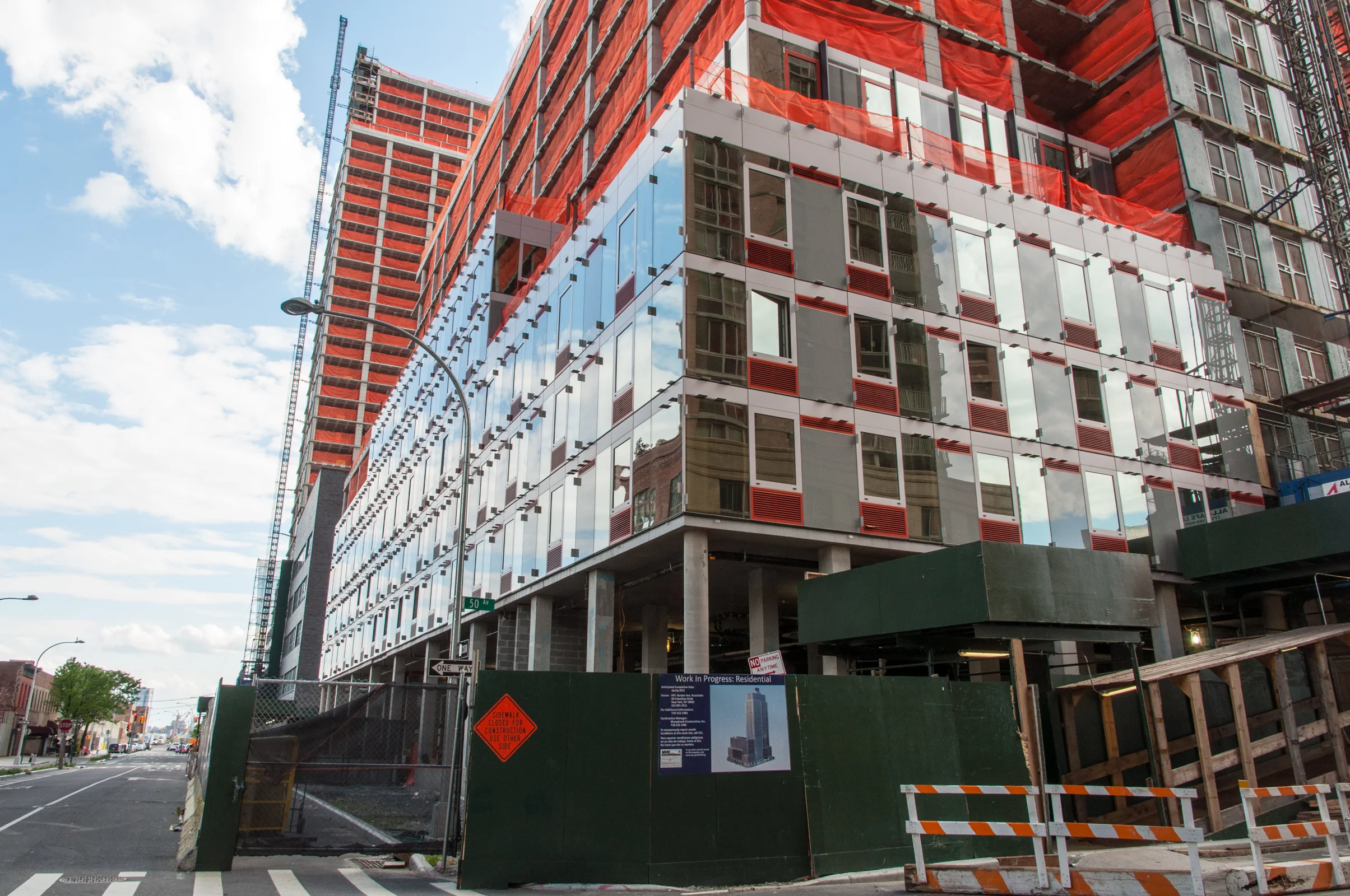 The northeast corner of Building A.