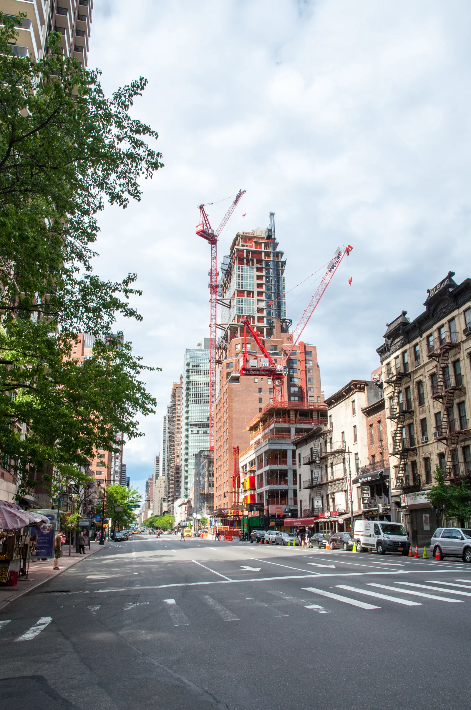 Looking north along Second Avenue.
