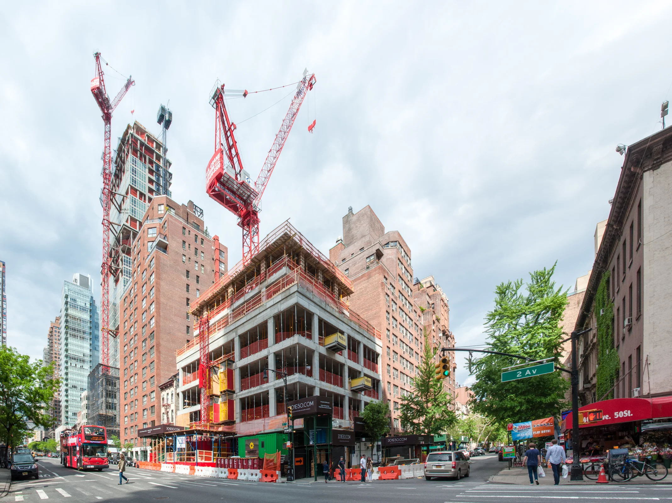 The corner of Second Avenue and East 50th Street.