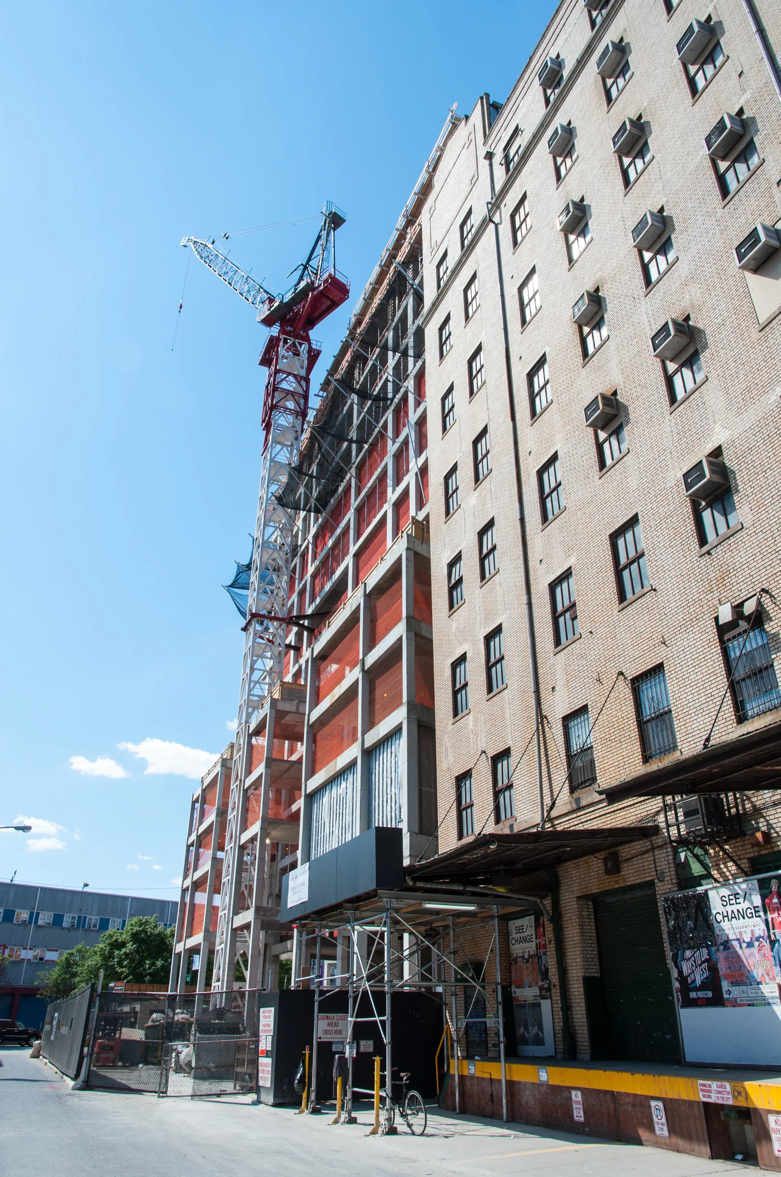 The south facade from West 21st Street.