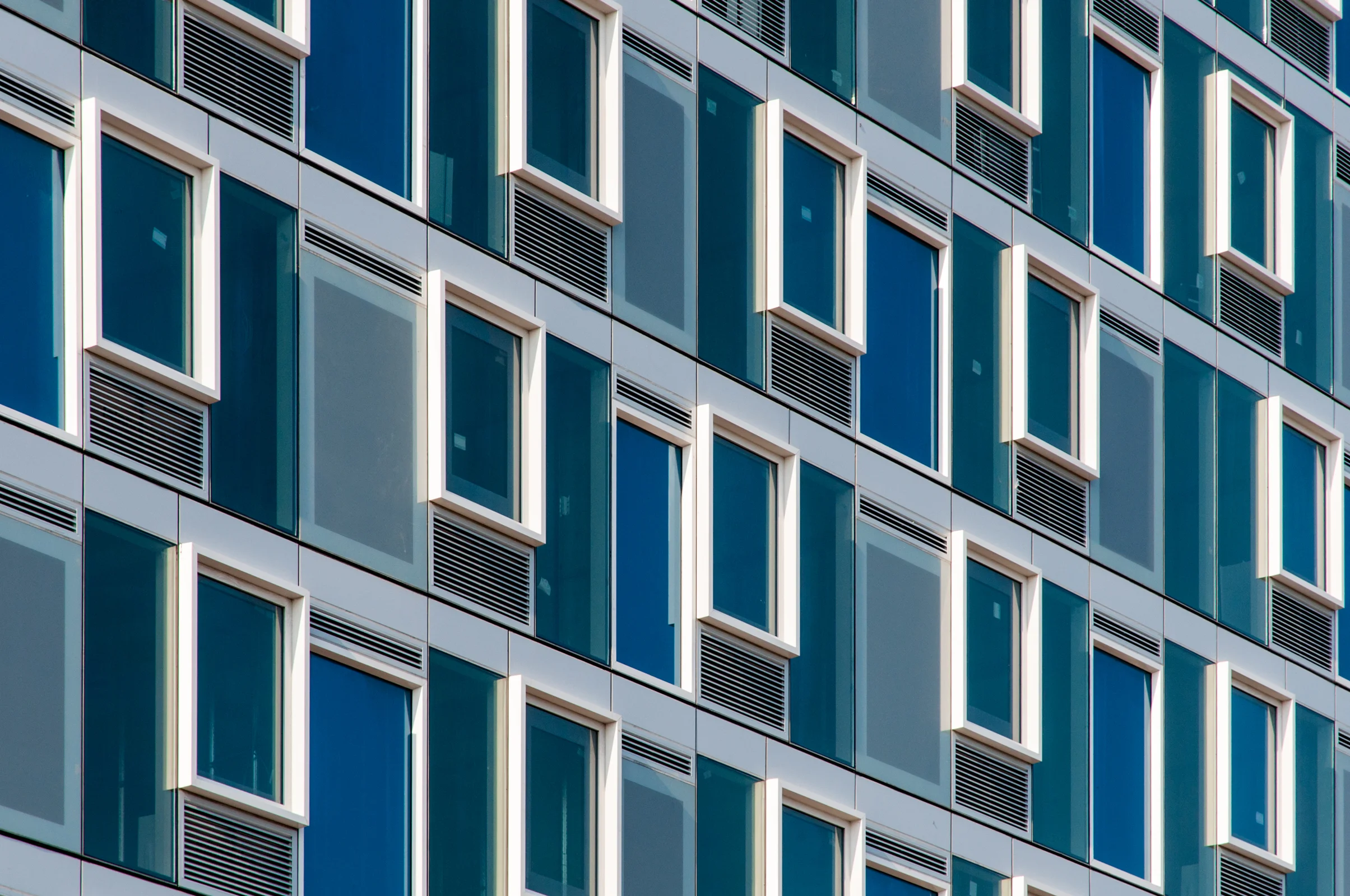 Detail of Building B's exterior wall.