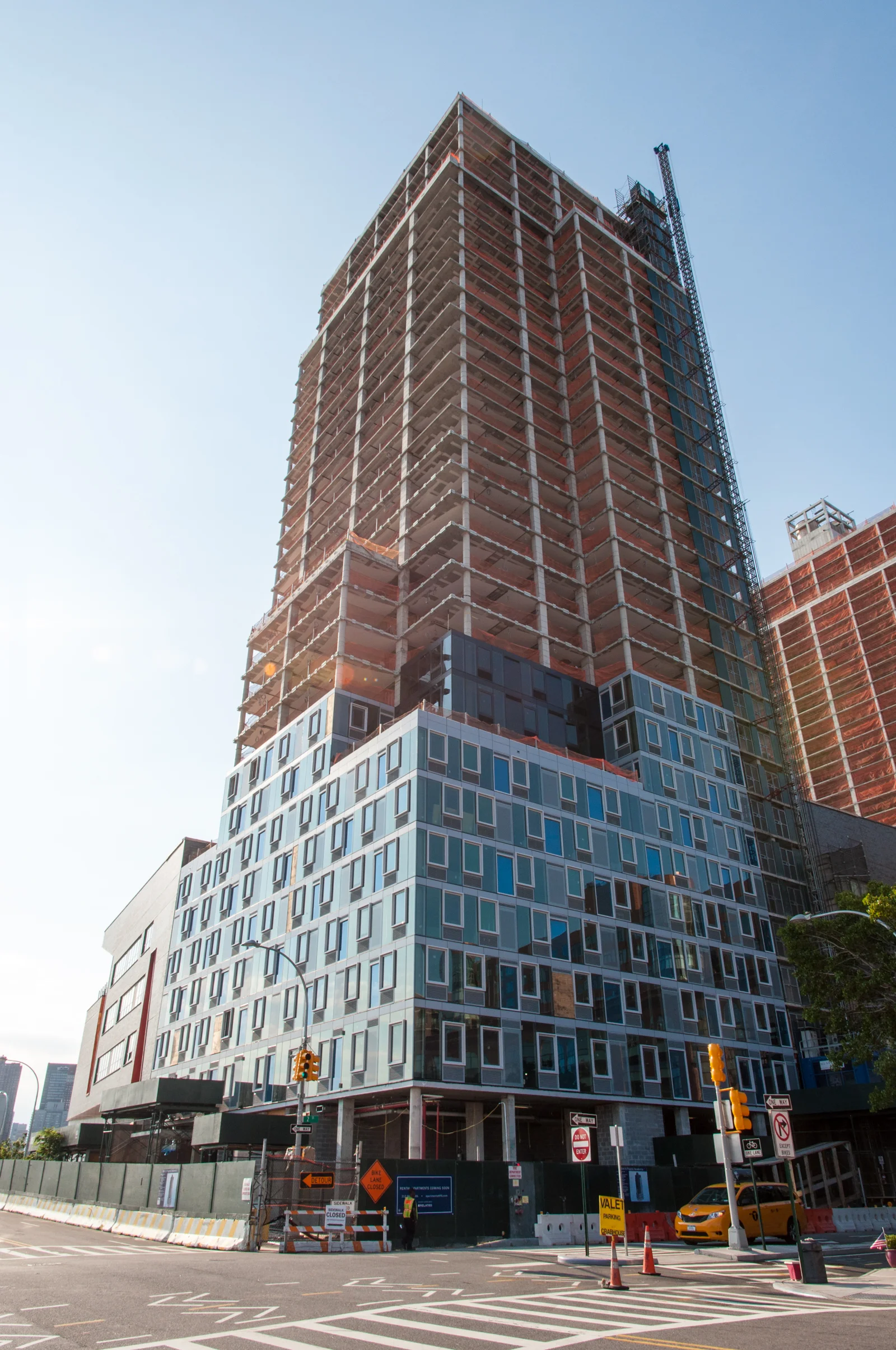 The southeast corner of Building B.