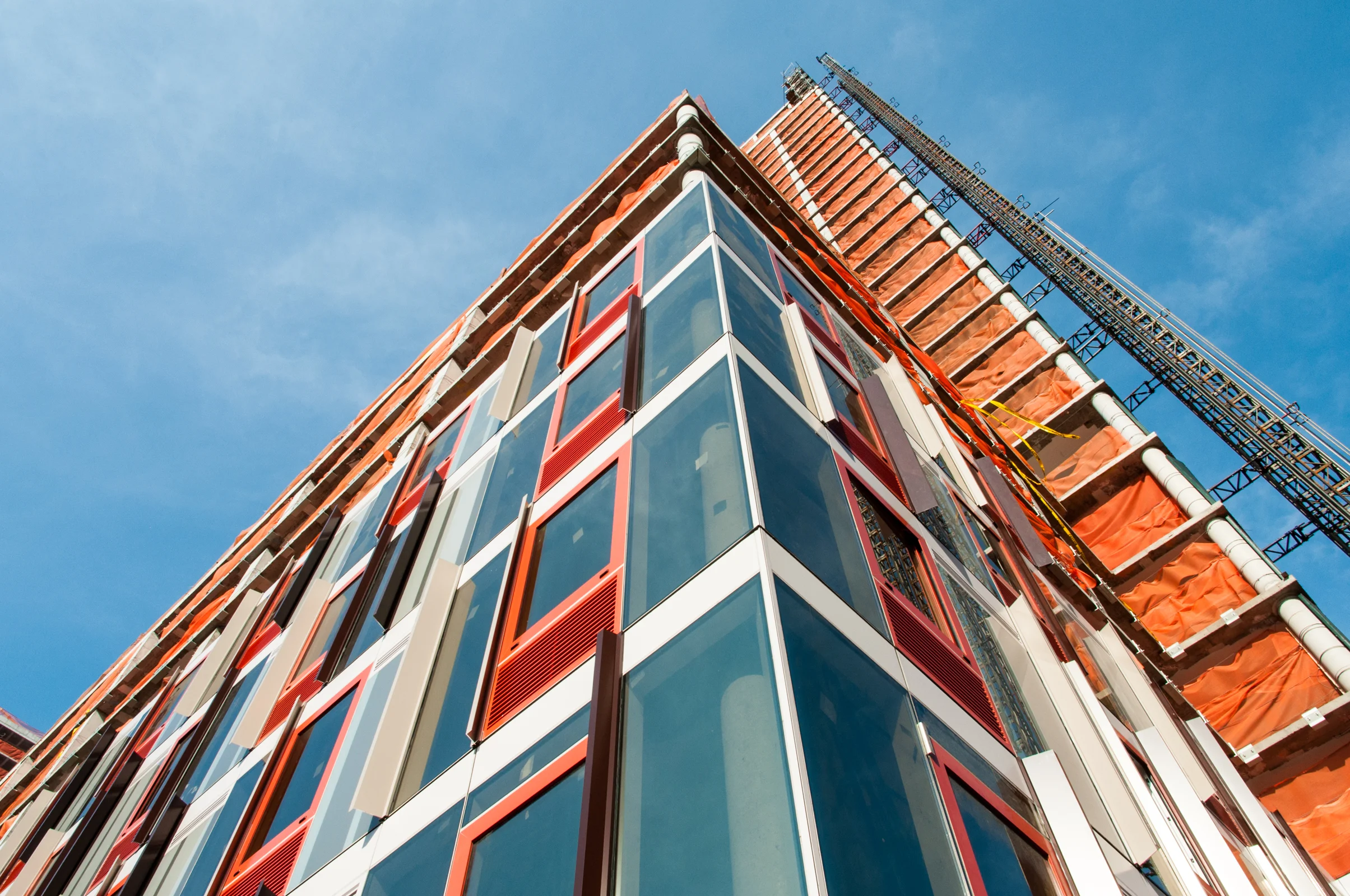 The southwest corner of Building A.