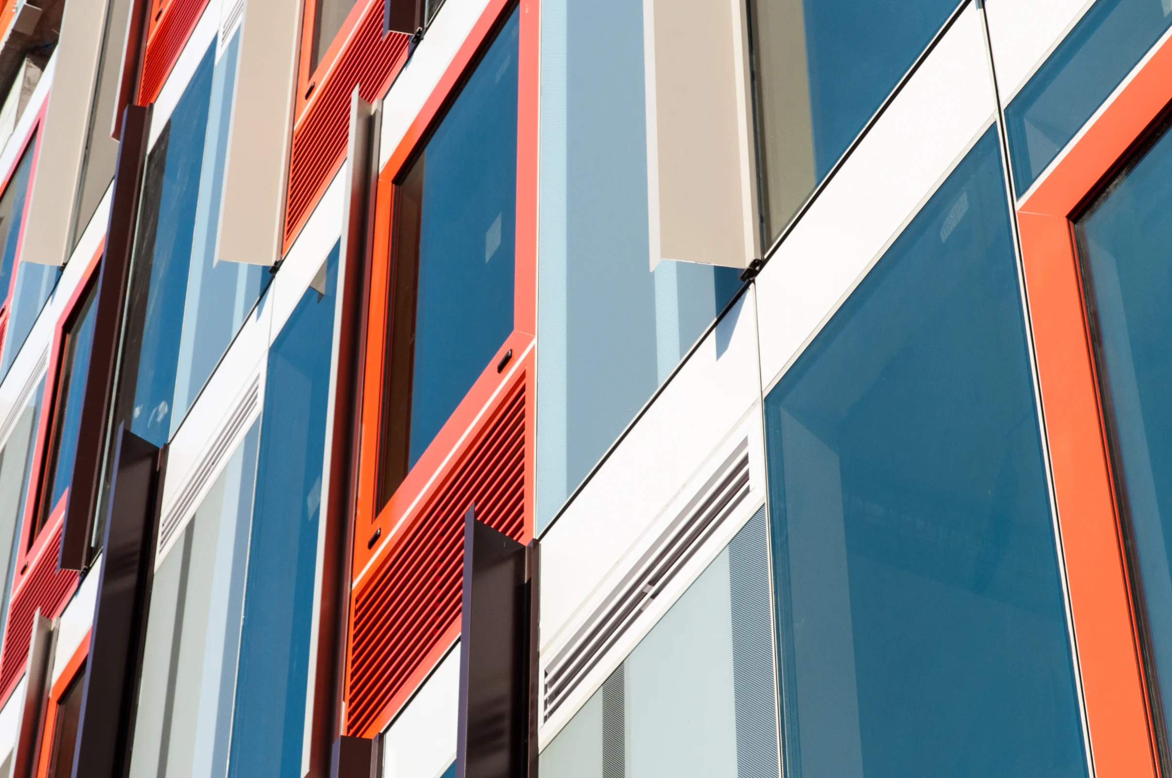 Detail of Building A's exterior wall.