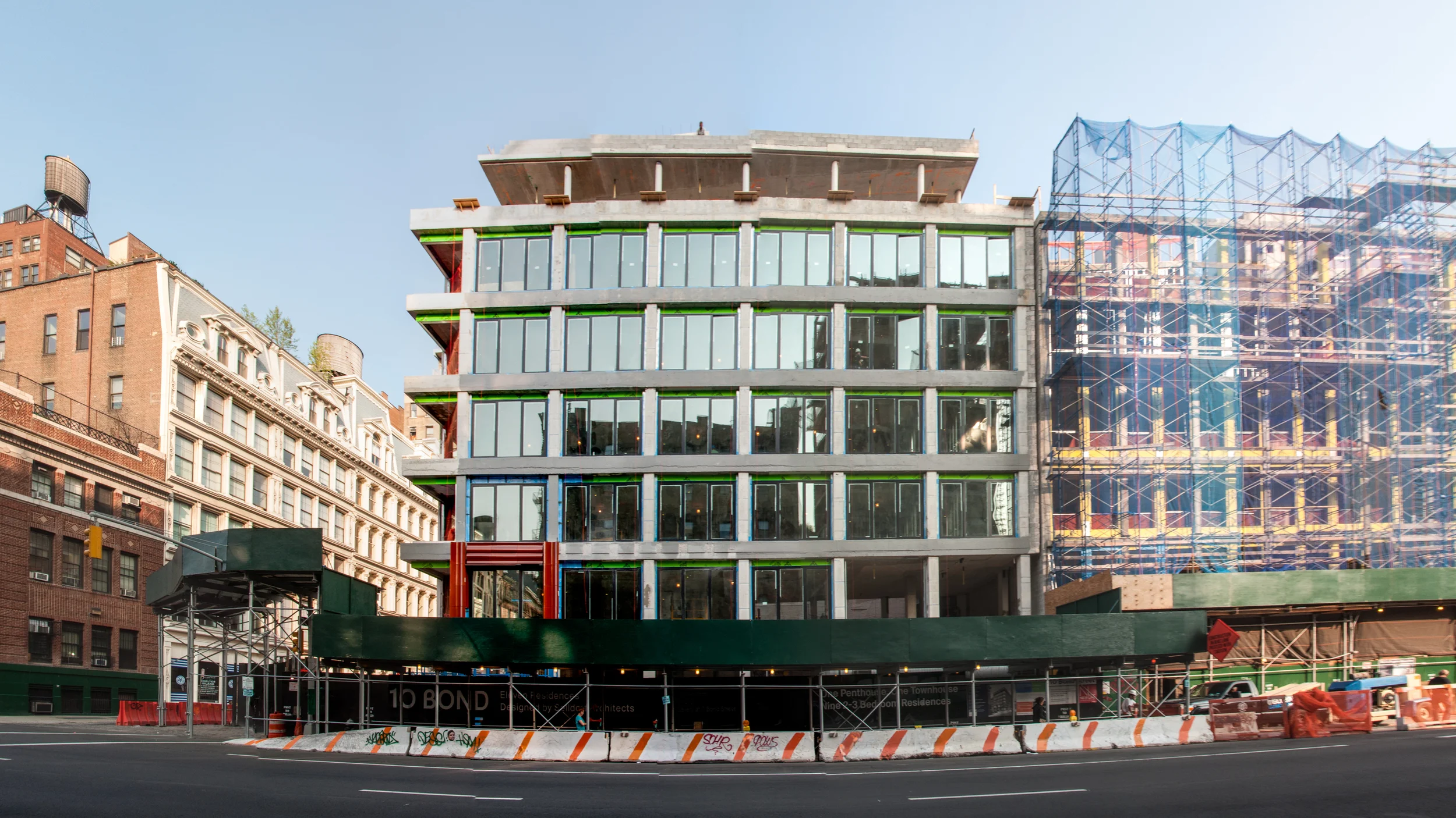 The east façade on Lafayette Street.