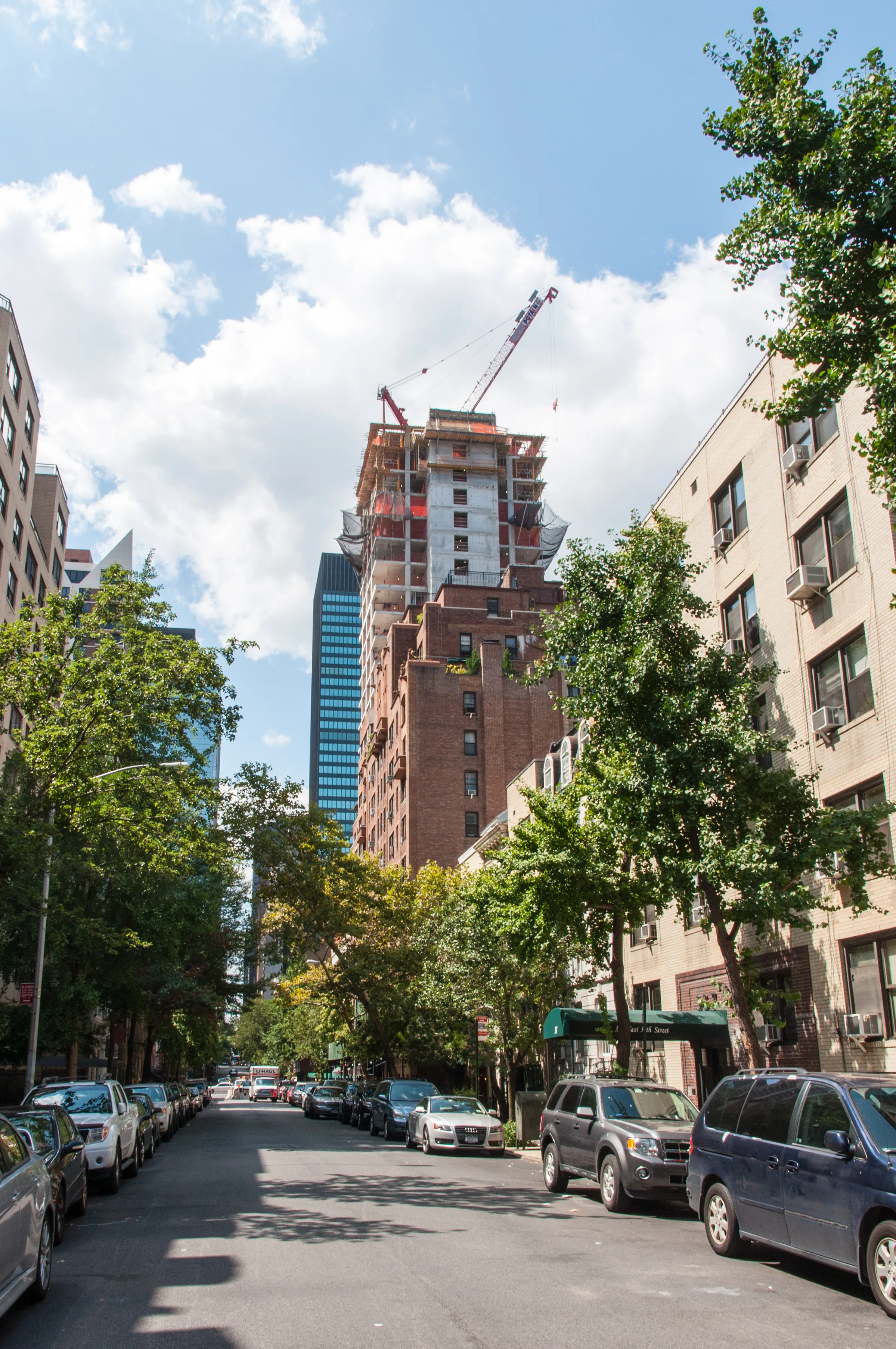 Looking west on East 50th Street.