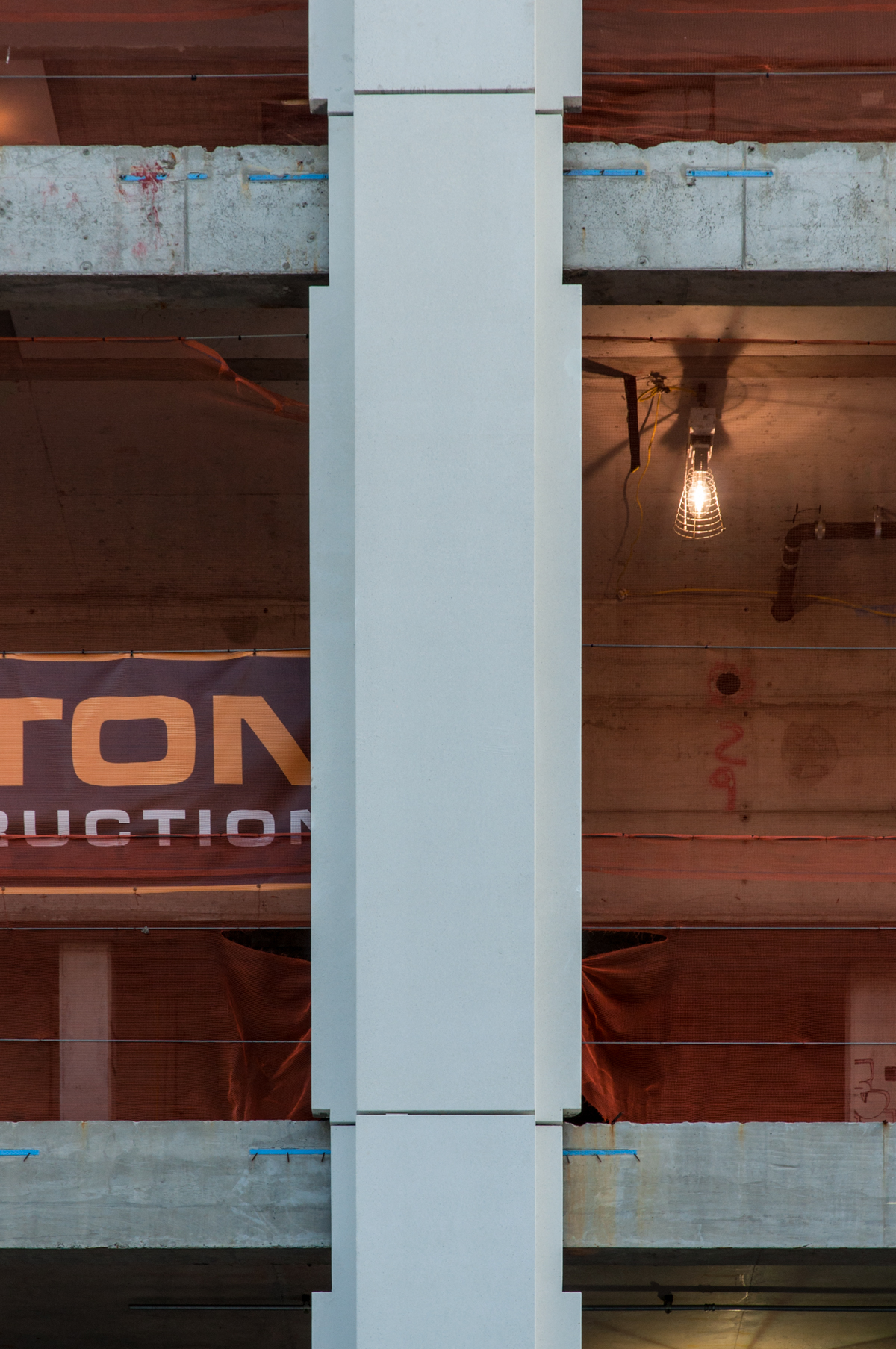 Pre-cast panel in detail.