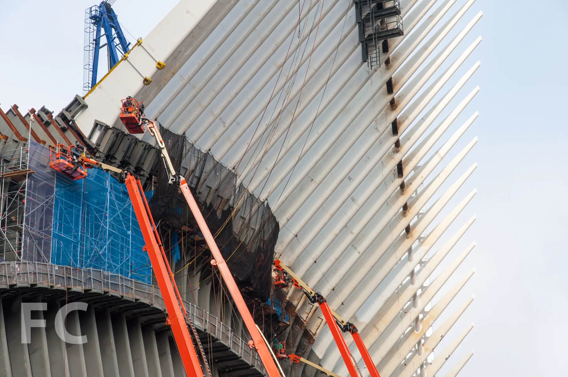 The wing of the WTC Transit Hub.
