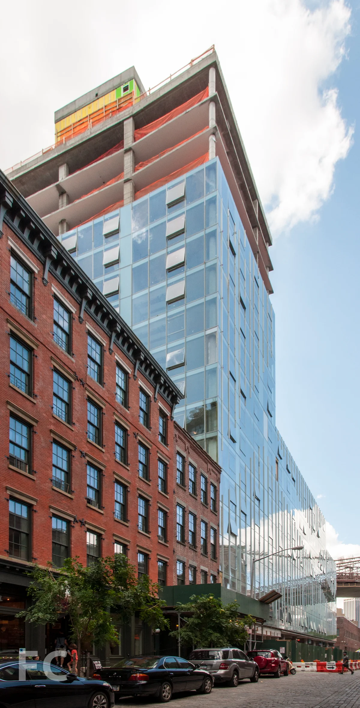 The northeast corner from Water Street.