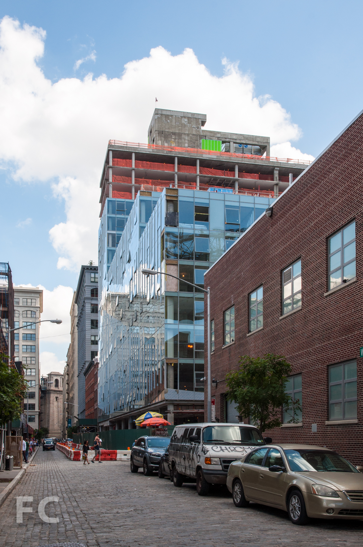 The northwest corner from Water Street.