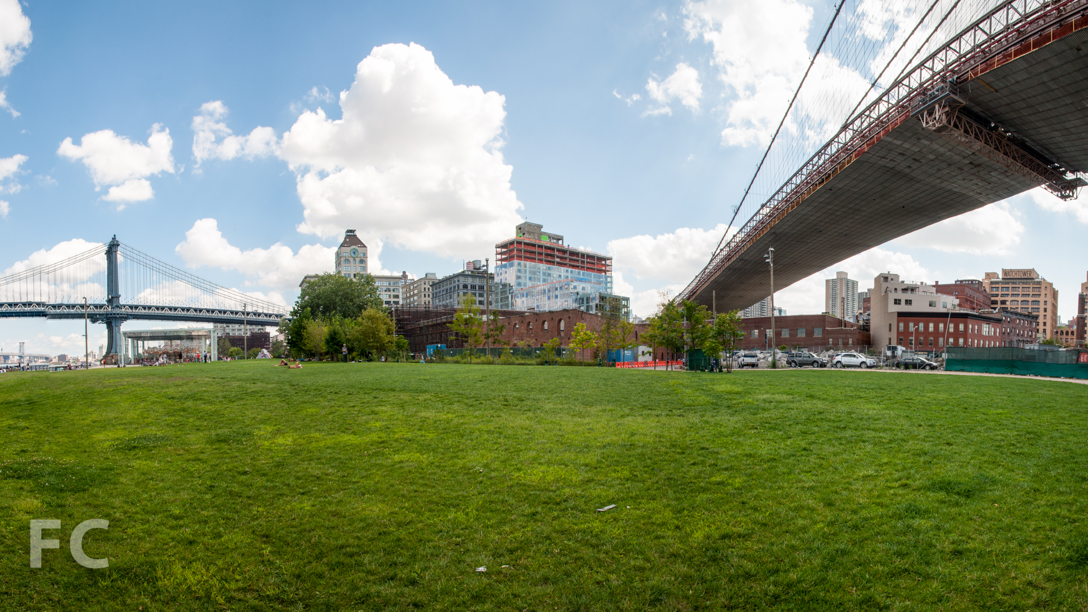Looking southeast from Empire Fulton Ferry Park.