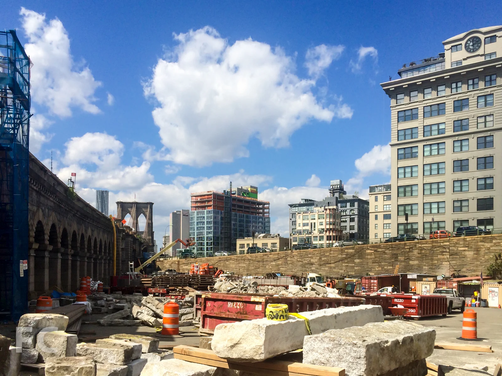 The southwest corner from Prospect Street and Cadman Plaza.