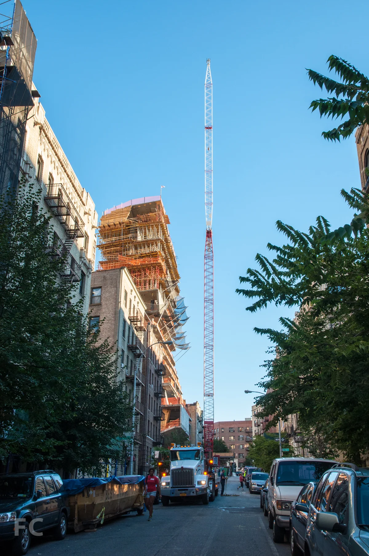 Looking north along Haven Avenue.