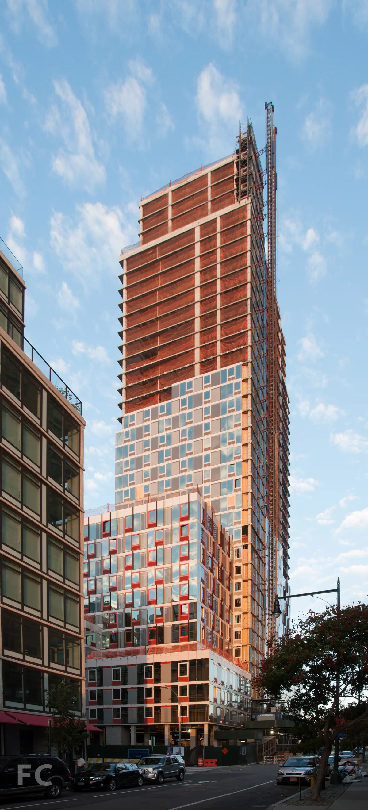 The northeast corner of Building A from 50th Avenue.