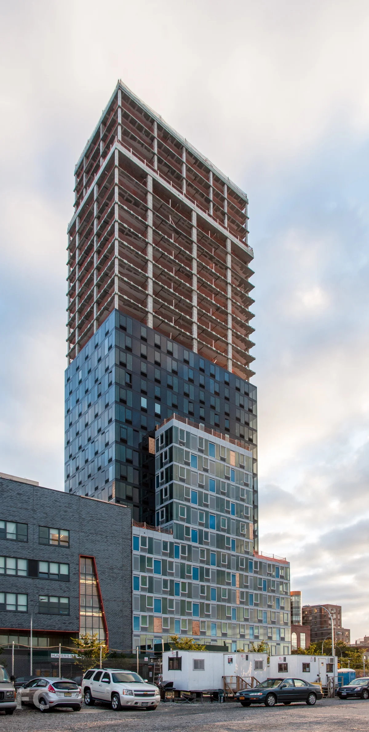 The south façade of Building B.