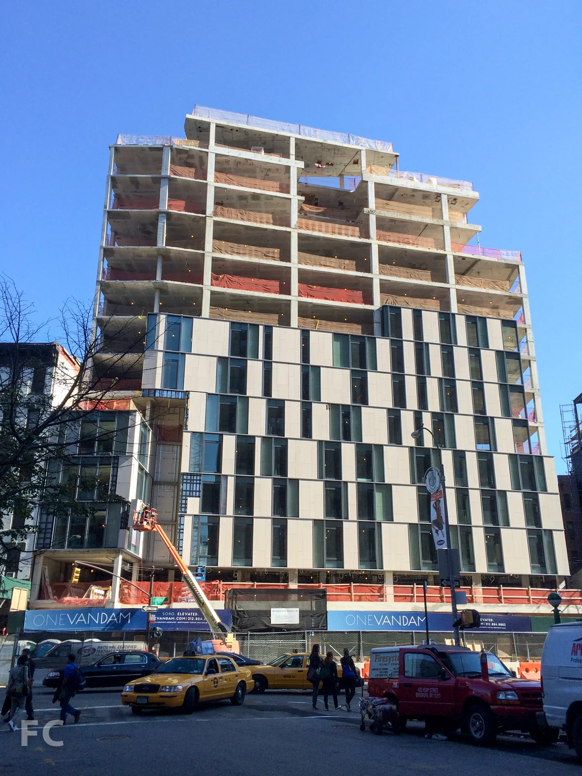 The south facade from Vandam Street.