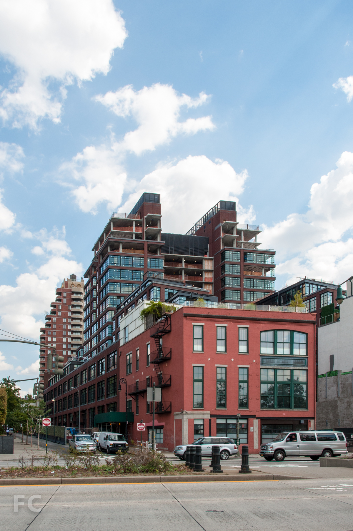 The northwest corner from West Street.