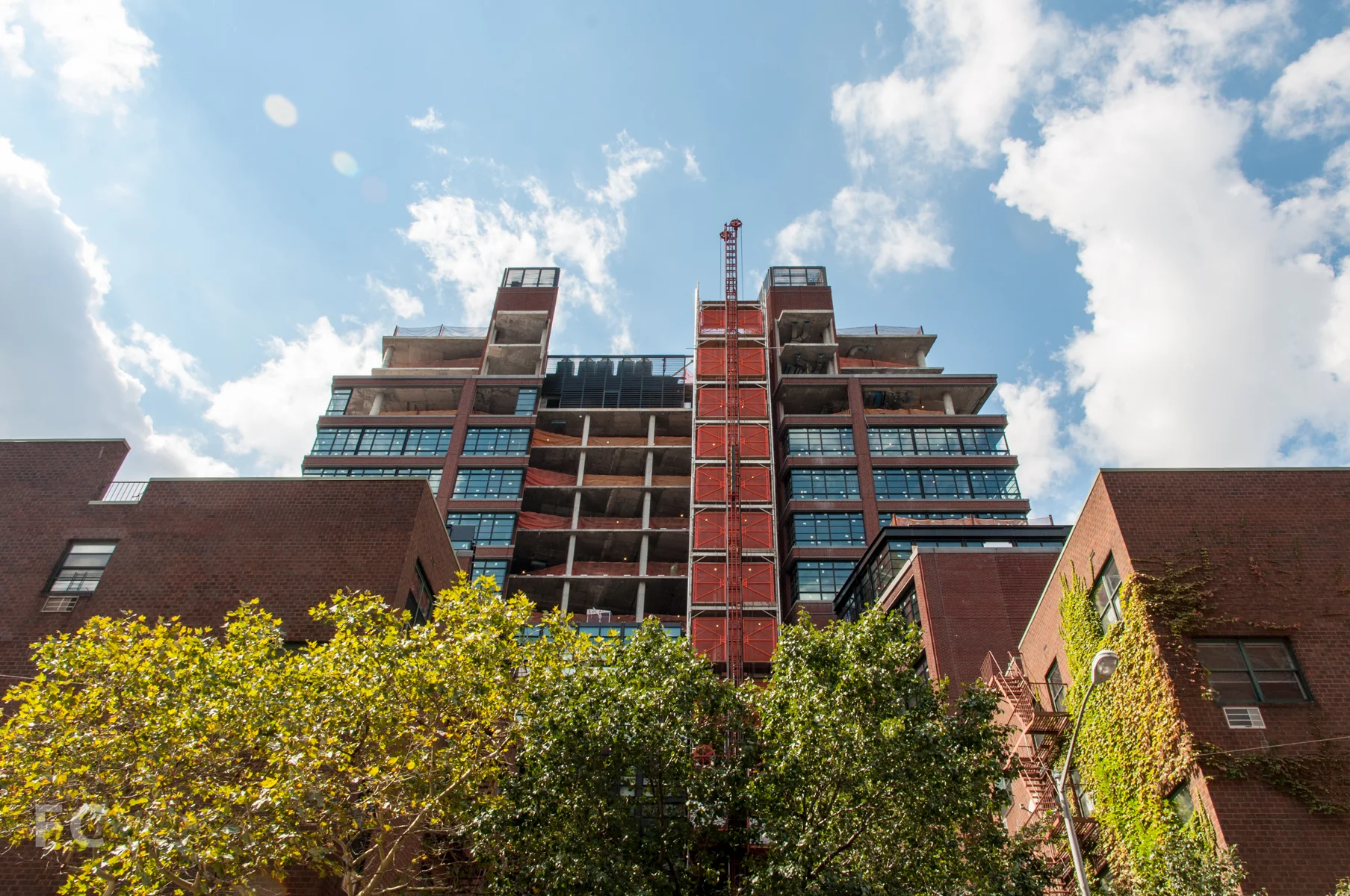 The east facade from Washington Street.