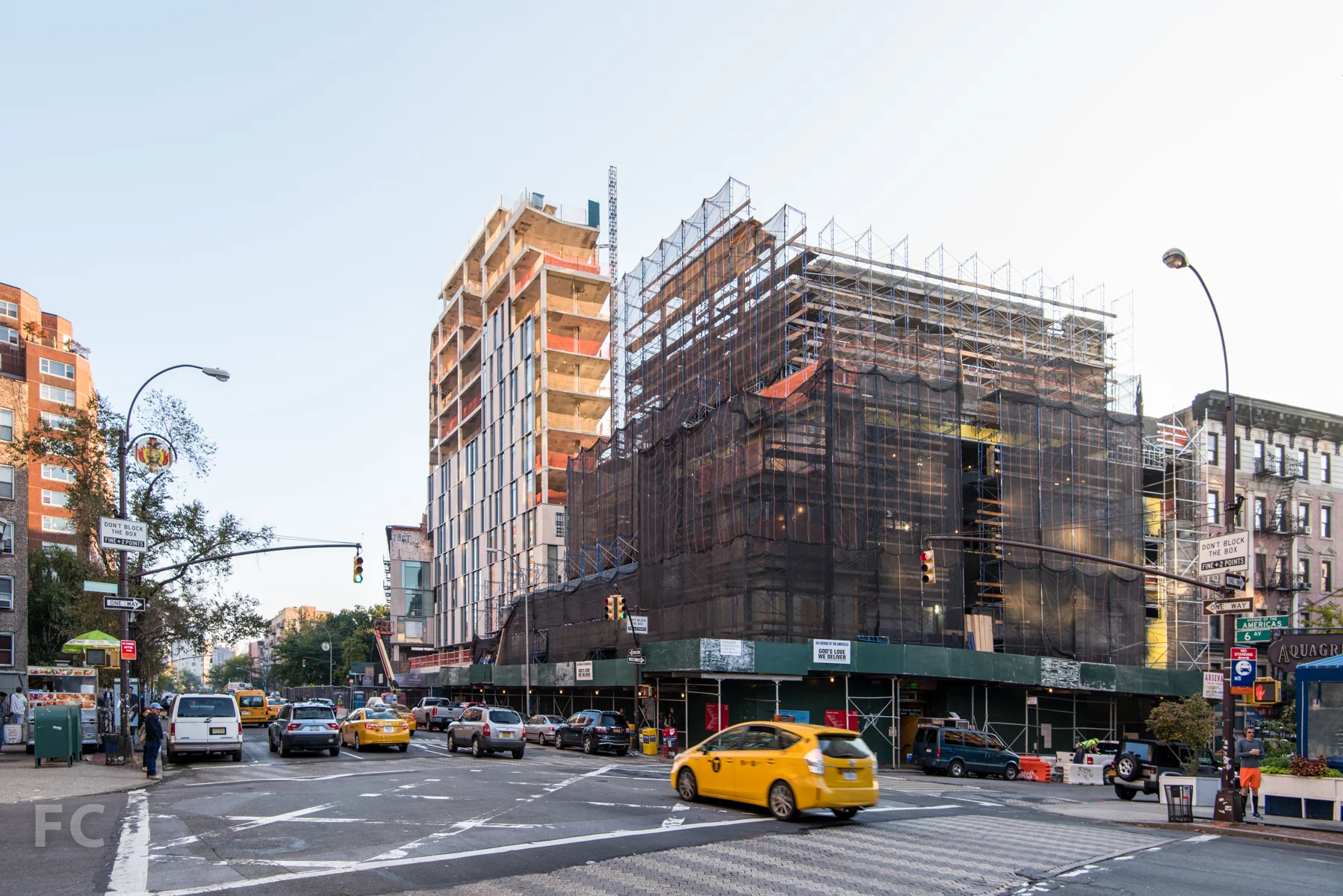 Looking north on Avenue of the Americas.