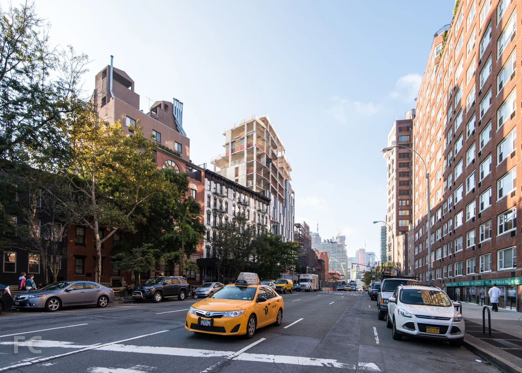 Looking south on Avenue of the Americas.