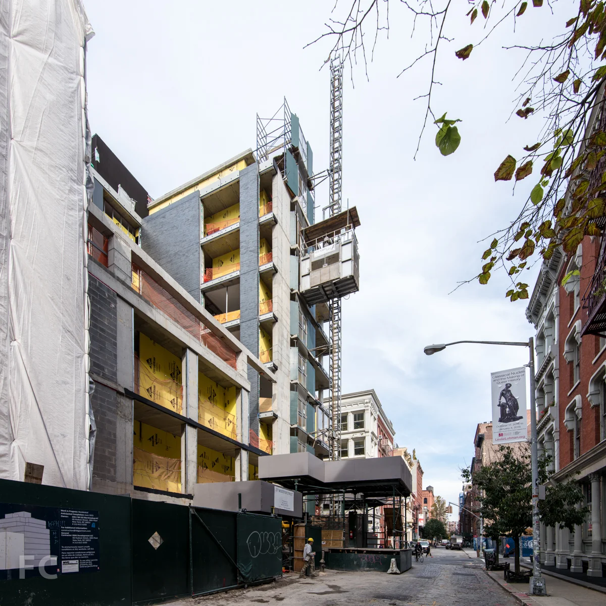Looking north along Wooster Street.
