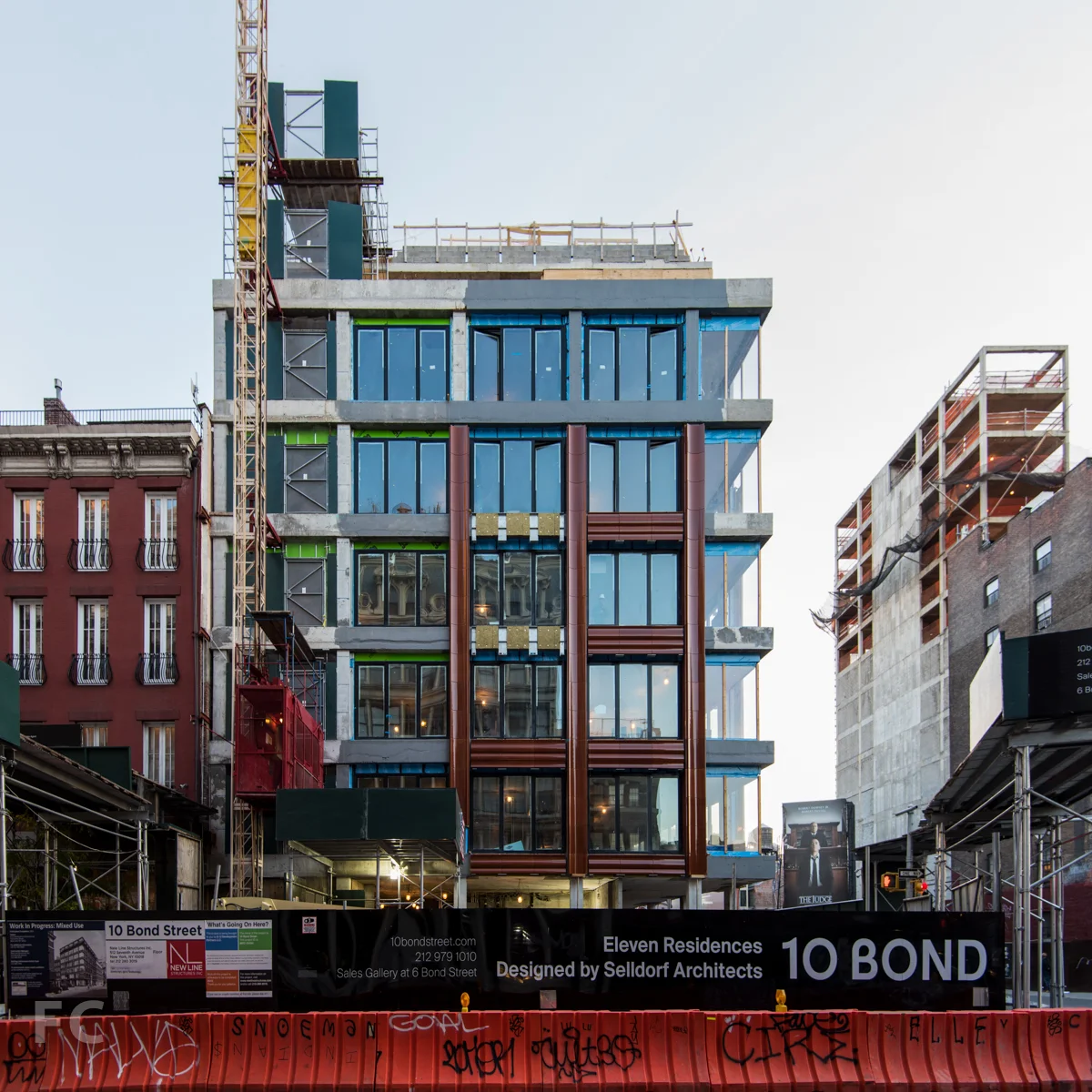 South façade from Bond Street.